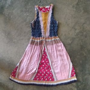 Patrons of Peace Boho Mixed Media Dress S